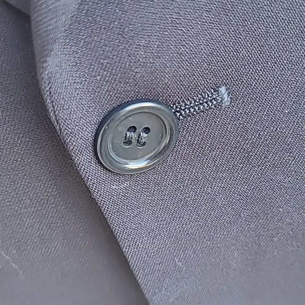 ARMANI Collezioni Italy Dark Grey Weave Wool Sz 38‎ R Mens Suit Jacket Pants
